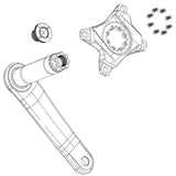 Sram Kurbel Schraubensatz Dub Auto-Extracting M15/M30 Eagle 70 Stahl Schwarz