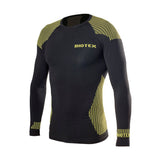 Biotex Hightech Nahtloses Funktionsunterhemd Schwarz/Gelb