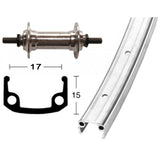 Front Wheel Winora 100mm Aluminium Matte Silver