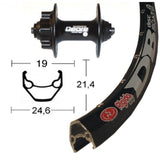 Front Wheel Winora Rigid ZAC 2000 Deore Disc Brake 6-Bolt Quick Release 100mm Black