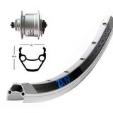 Front Wheel Winora Exal ZX19 Disc Brake Center Lock Shimano DH3D72 Dynamo Hub Silver