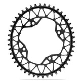 Absolute Black Oval Beach Racing 104 BCD 4-Bolt 1x Aluminium 44t Czarna Tarcza Łańcuchowa