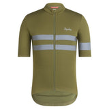 Rapha Mens Brevet Jersey Dark Khaki/Silver